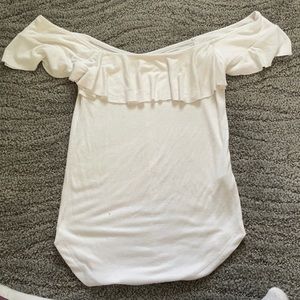 Free People Off the Shoulder White Top
